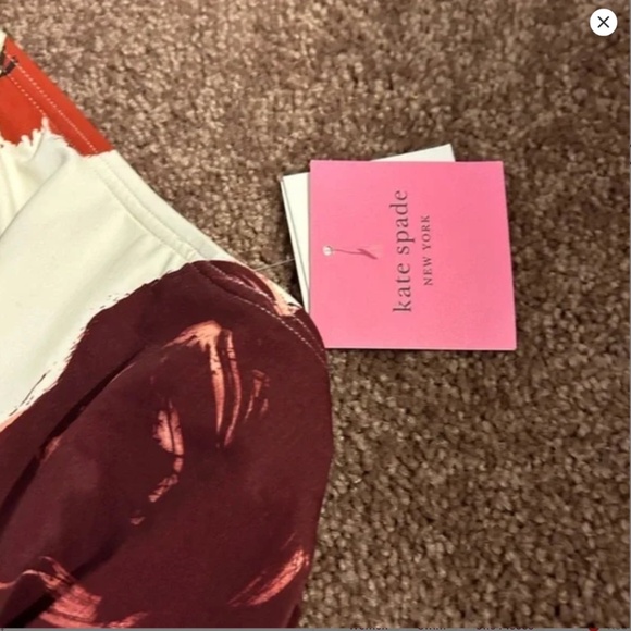 Kate Spade Just Rosy Floral Knotted Halter One Piece Swimsuit size M NWT! - Picture 9 of 11